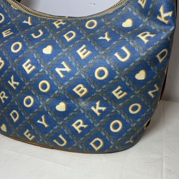 Dooney & Bourke Vintage Y2K Spellout Heart Print Small Bucket Bag Shoulder Purse - Picture 11 of 16
